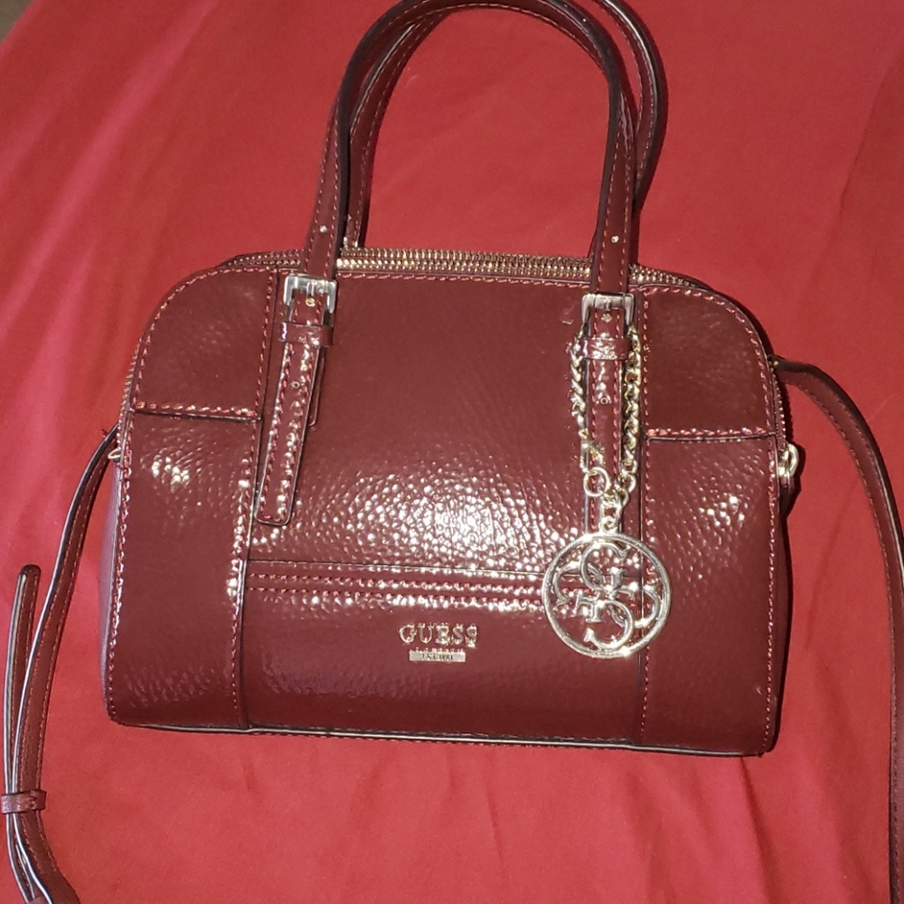Burgundy Guess Handbag